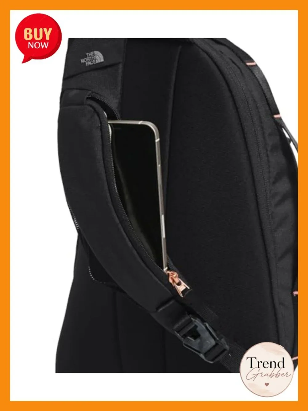 Slim Carry Crossbody Bag With Large Main Compartment, Water Repellent